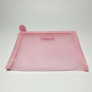 Glow Recipe Pink Mesh Zip Cosmetics Makeup Bag
